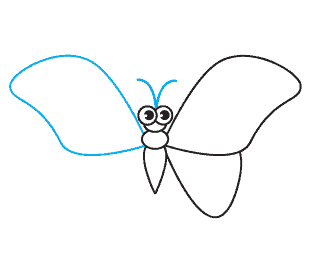 Cách vẽ con bướm theo phong cách hoạt hình: Bước 5