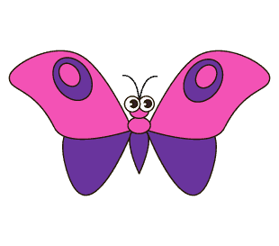 Cách vẽ con bướm theo phong cách hoạt hình: Bước 7