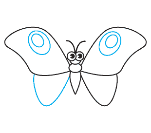 Cách vẽ con bướm theo phong cách hoạt hình: Bước 6