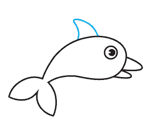 Cách vẽ cá heo: Bước 5