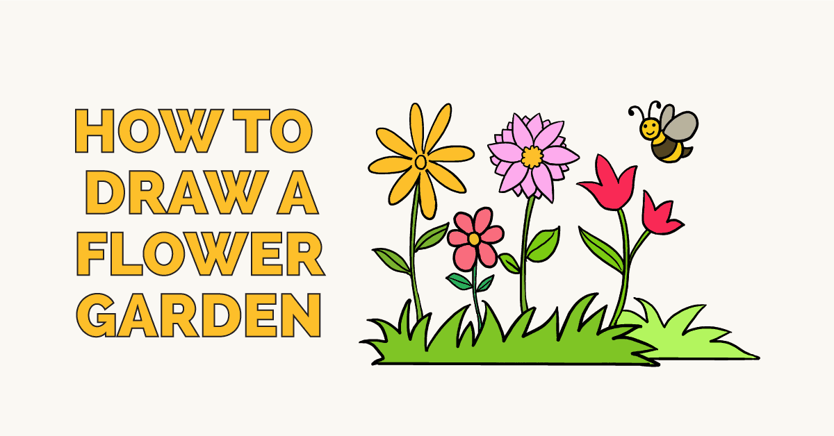 Cách vẽ vườn hoa mới nhất 2022