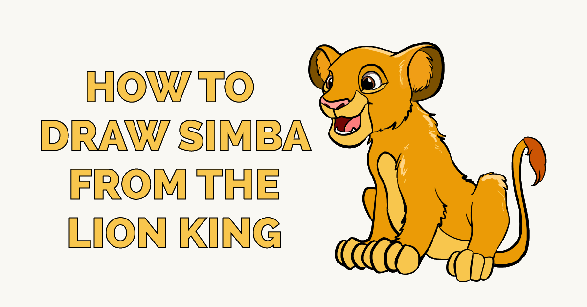 Cách vẽ Simba trong Vua sư tử