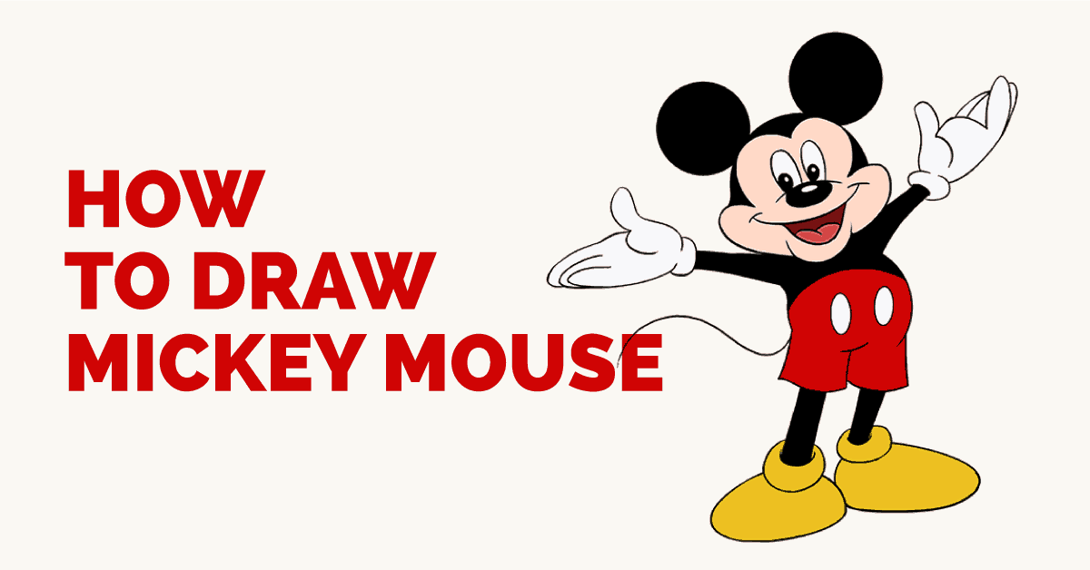 cách vẽ chuột mickey đơn giản